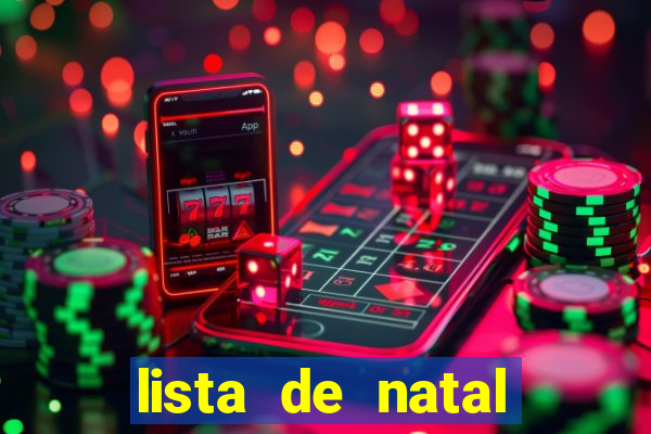 lista de natal para imprimir